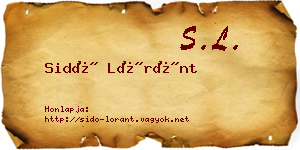 Sidó Lóránt névjegykártya