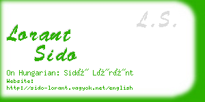 lorant sido business card
